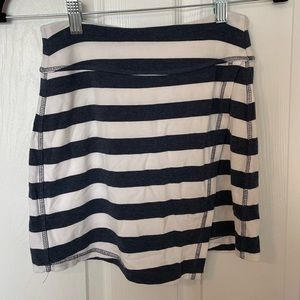 Athleta Ribbon Stripe Skirt Womens Blue White Faux Wrap XXS
